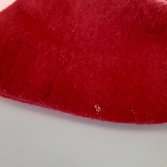 Banana Republic 100% Wool Bucket Hat Cherry Red Cloche Hat Winter Cap Cozy - Picture 9 of 11